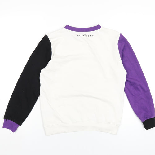 John Richmond Boys Multicoloured Cotton Pullover Sweatshirt Size 12 Years Pullover