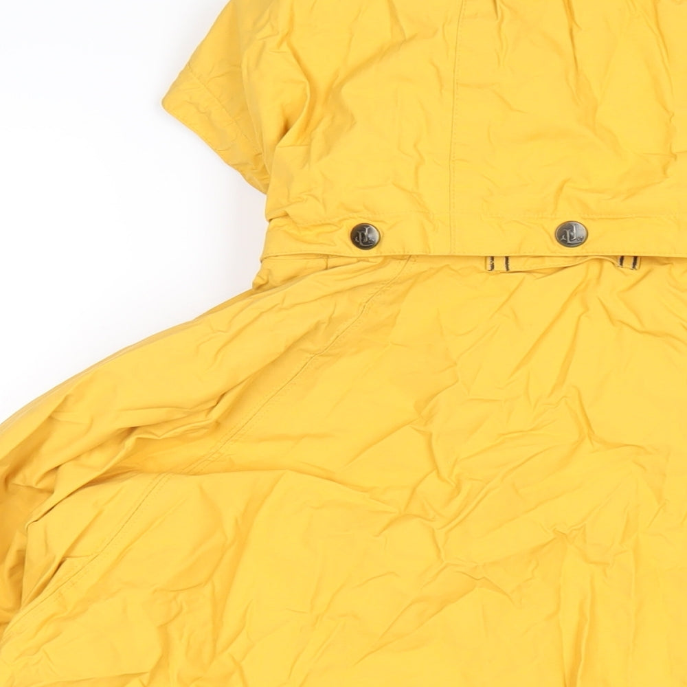 Lazy Jacks Womens Yellow Rain Coat Coat Size M Zip