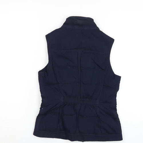 Abercrombie & Fitch Womens Blue Gilet Waistcoat Size S Zip