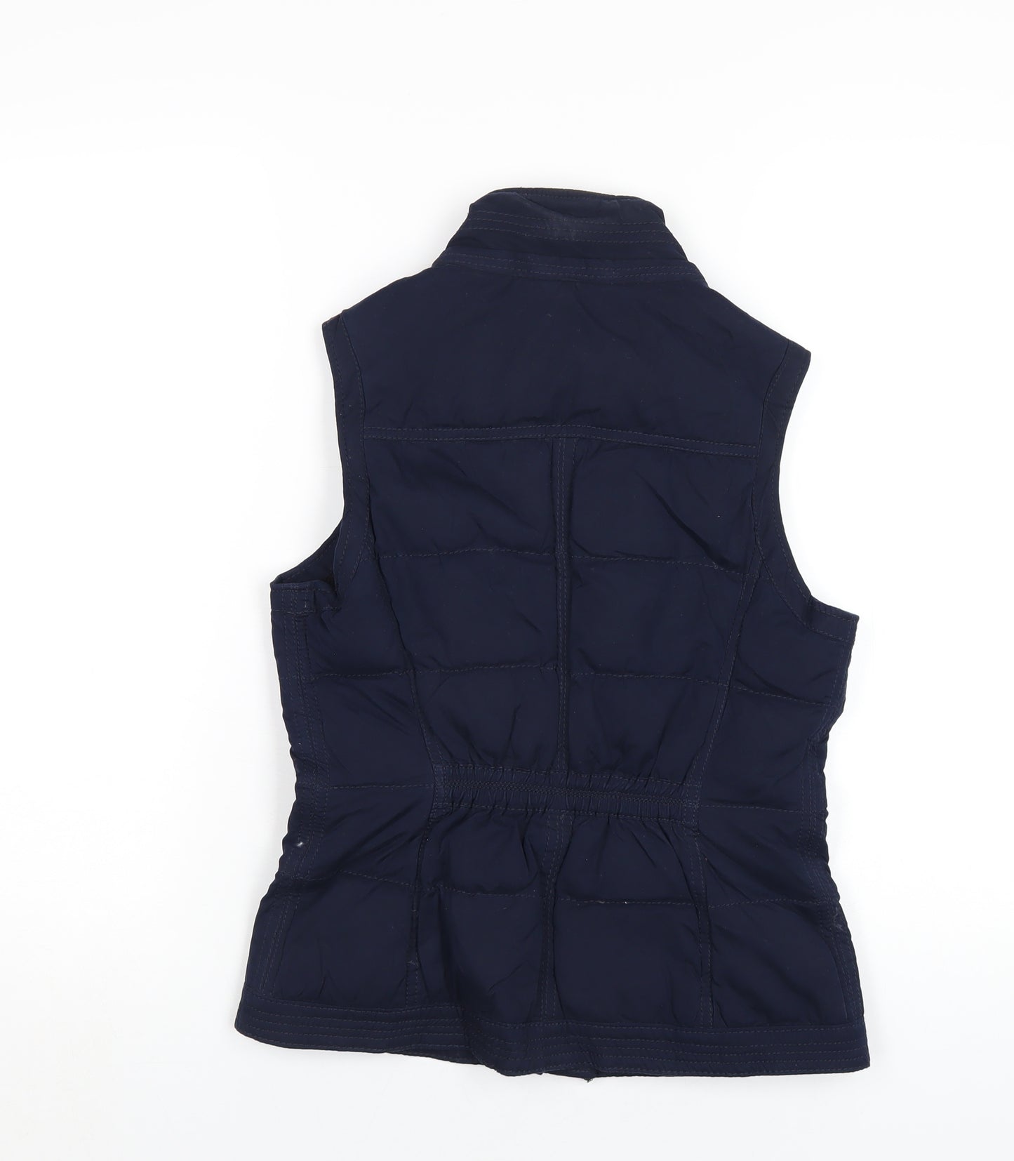 Abercrombie & Fitch Womens Blue Gilet Waistcoat Size S Zip