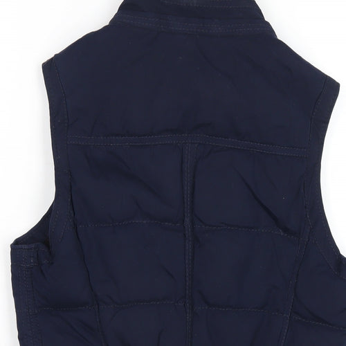 Abercrombie & Fitch Womens Blue Gilet Waistcoat Size S Zip