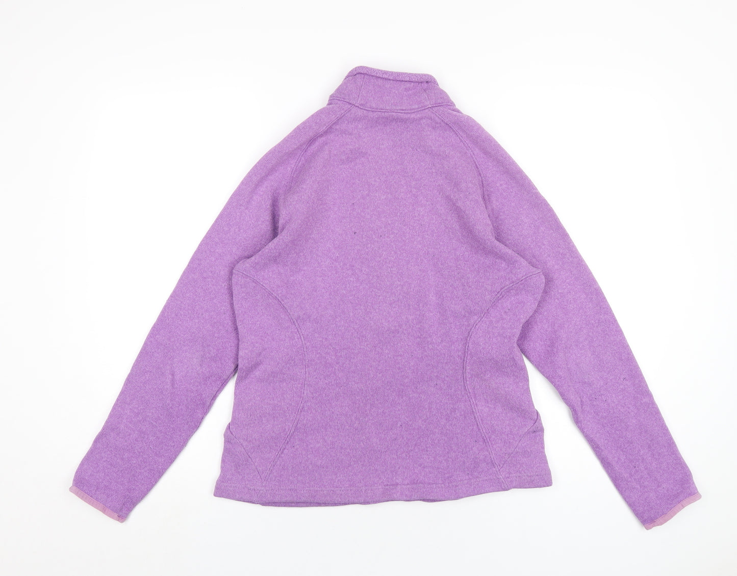 Lands' End Womens Purple Polyester Pullover Sweatshirt Size 10 Zip