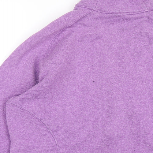 Lands' End Womens Purple Polyester Pullover Sweatshirt Size 10 Zip