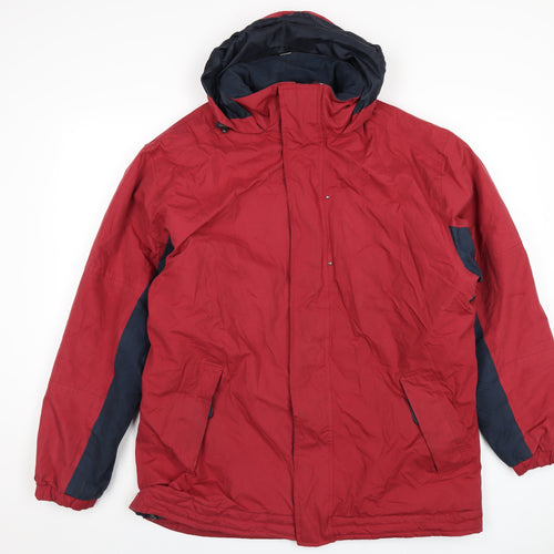 Hawkshead Mens Red Rain Coat Coat Size L Zip