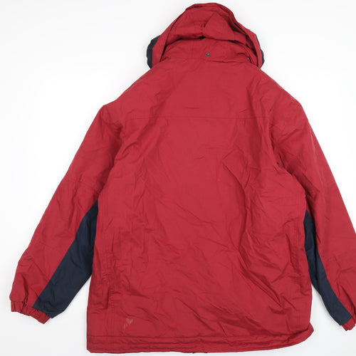 Hawkshead Mens Red Rain Coat Coat Size L Zip