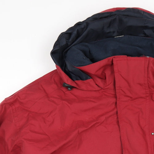 Hawkshead Mens Red Rain Coat Coat Size L Zip