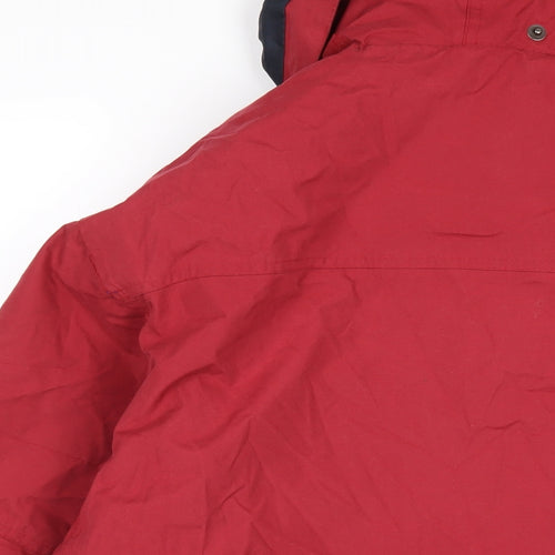 Hawkshead Mens Red Rain Coat Coat Size L Zip