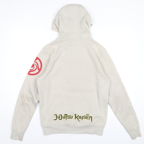 Jujitsu Kaisen Mens Beige Cotton Pullover Hoodie Size S - Jujitsu Kaisen