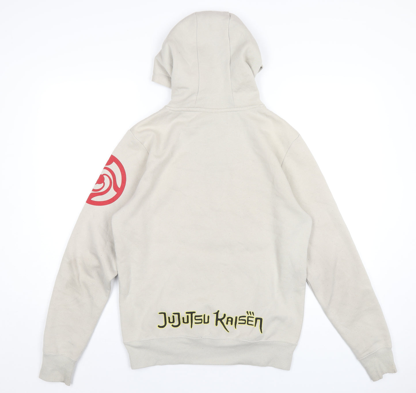 Jujitsu Kaisen Mens Beige Cotton Pullover Hoodie Size S - Jujitsu Kaisen