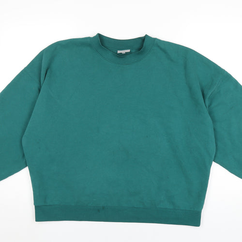 Oliver Bonas Womens Green Cotton Pullover Sweatshirt Size 14 Pullover