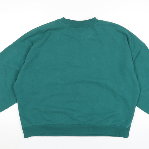 Oliver Bonas Womens Green Cotton Pullover Sweatshirt Size 14 Pullover