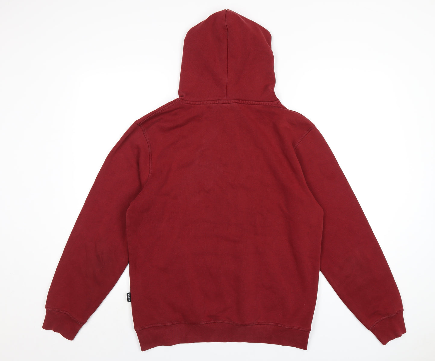 NICCE Mens Red Cotton Pullover Hoodie Size M