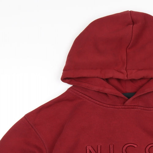 NICCE Mens Red Cotton Pullover Hoodie Size M