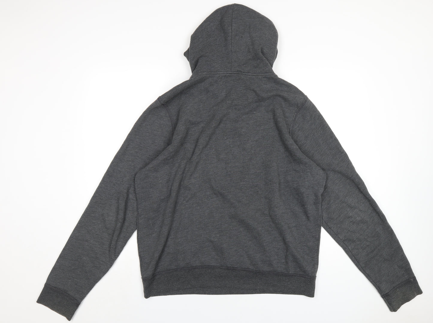 Hollister Mens Grey Cotton Pullover Hoodie Size XL - Embroidered Logo