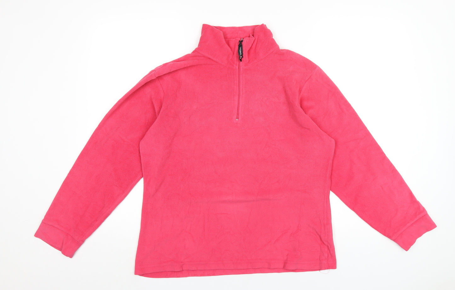 Trespass Womens Pink Polyester Pullover Sweatshirt Size L Zip