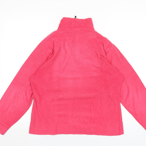 Trespass Womens Pink Polyester Pullover Sweatshirt Size L Zip