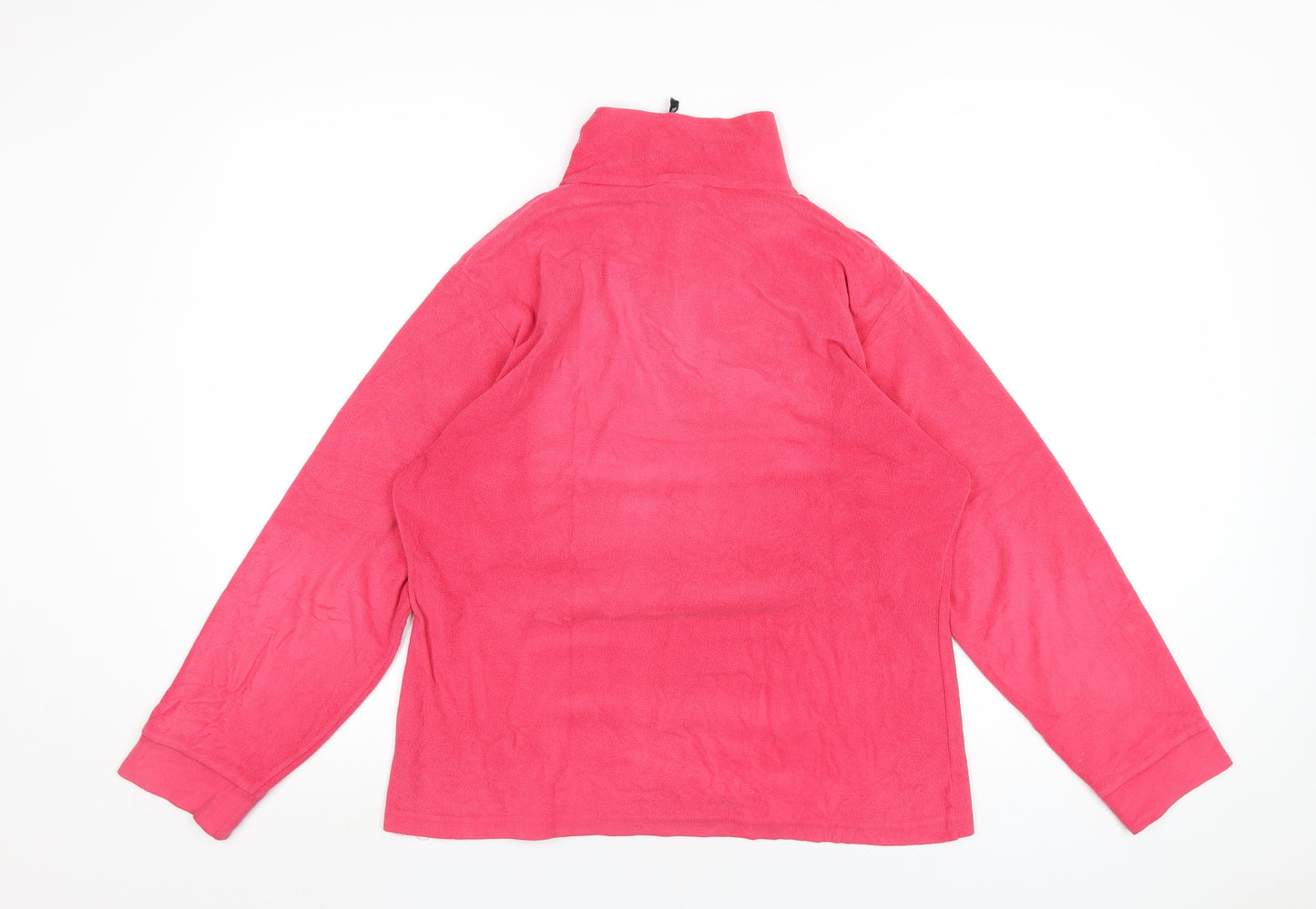 Trespass Womens Pink Polyester Pullover Sweatshirt Size L Zip