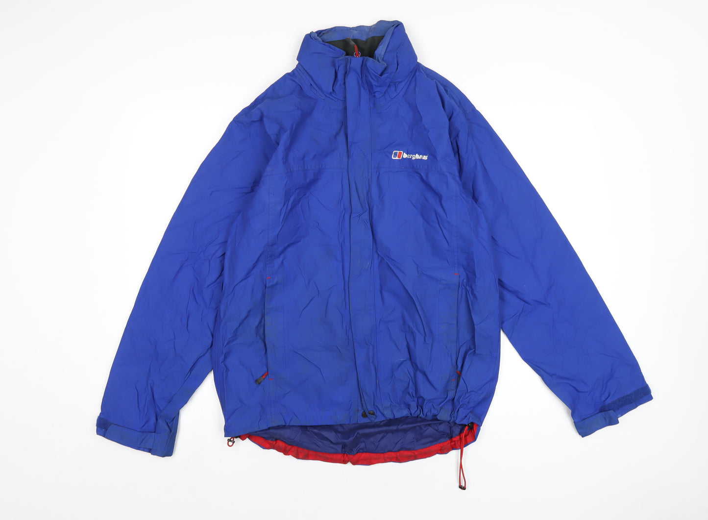 Berghaus Mens Blue Rain Coat Coat Size S Zip