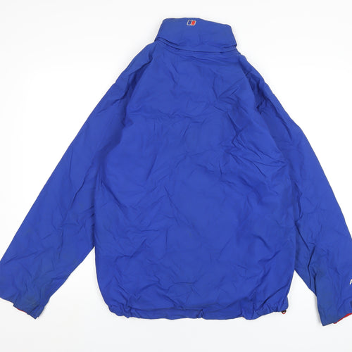 Berghaus Mens Blue Rain Coat Coat Size S Zip