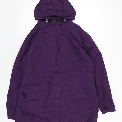 Peter Storm Womens Purple Rain Coat Coat Size 18 Zip