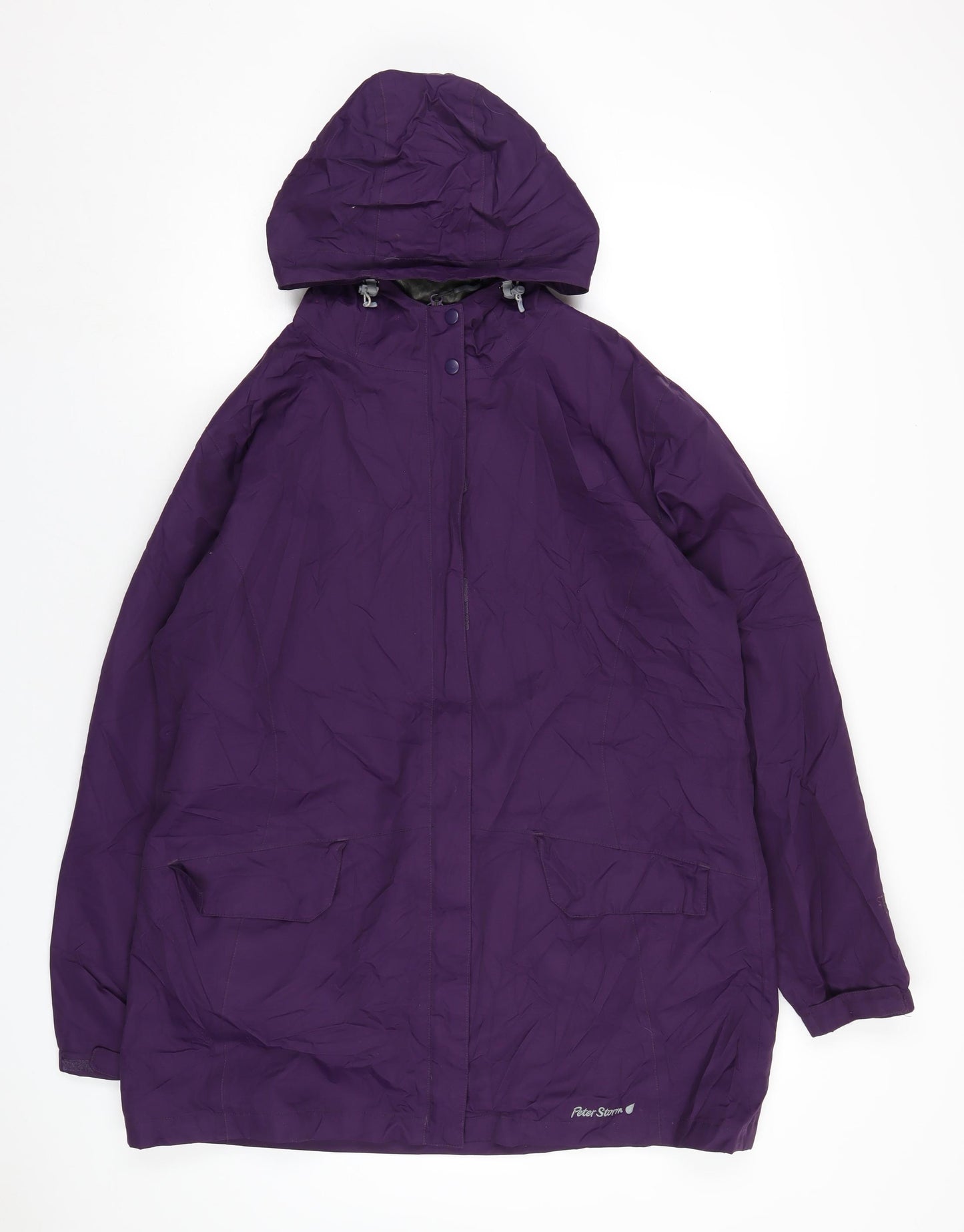 Peter Storm Womens Purple Rain Coat Coat Size 18 Zip