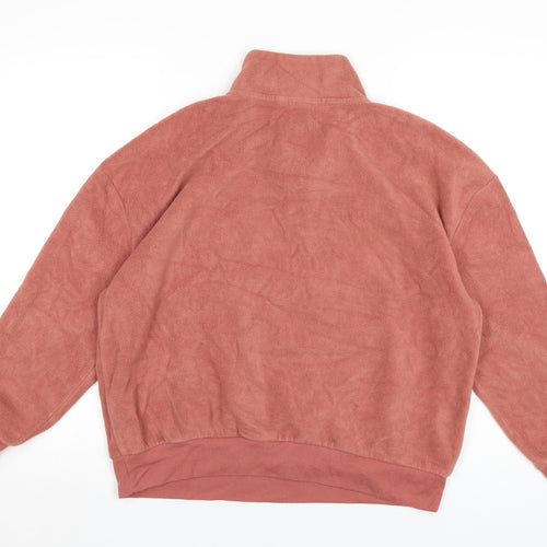 Gap Womens Pink Polyester Pullover Sweatshirt Size L Zip