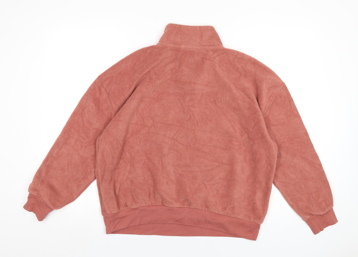 Gap Womens Pink Polyester Pullover Sweatshirt Size L Zip