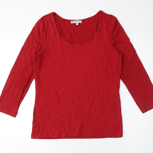 Hobbs Women's Red 3/4 Sleeve T-Shirt, M