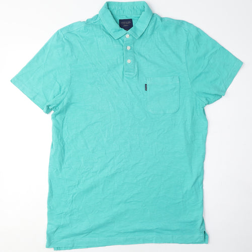 Joules Men's Green Polo Shirt, M, Short Sleeve Cotton