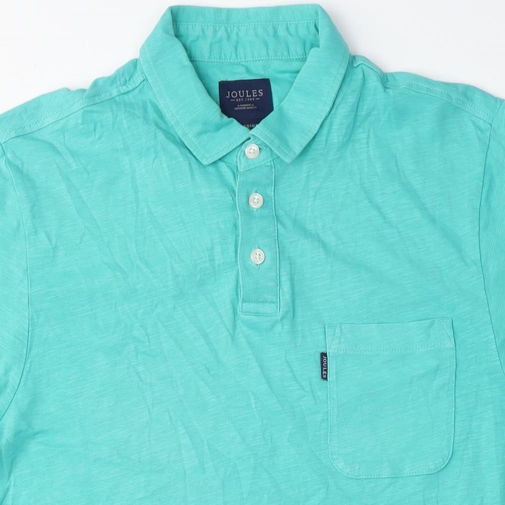 Joules Men's Green Polo Shirt, M, Short Sleeve Cotton