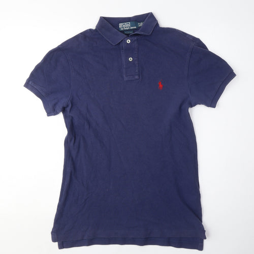 Ralph Lauren Men's Blue Slim Fit Polo Shirt Size S