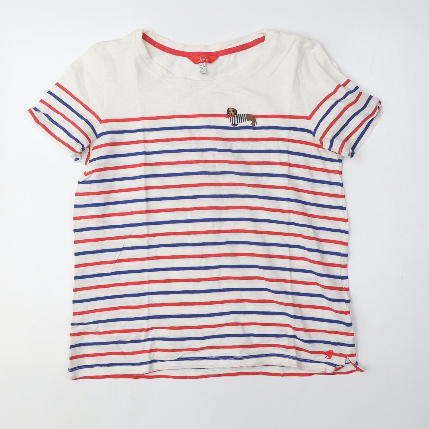 Joules Women's Multicoloured Striped T-Shirt - M, Nautical