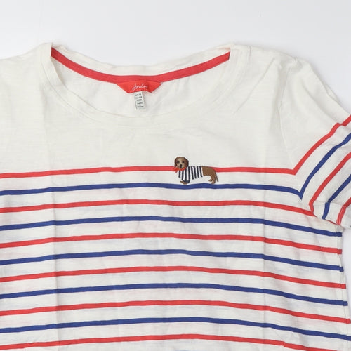 Joules Women's Multicoloured Striped T-Shirt - M, Nautical