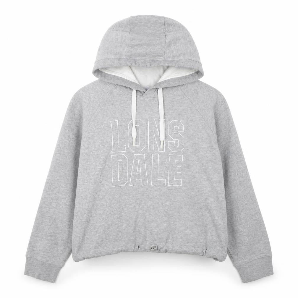 Lonsdale Women's Grey Hoodie M, Relaxed Fit