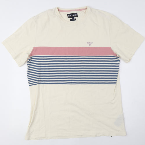 Barbour Men's Ivory Multicoloured L Classic T-Shirt