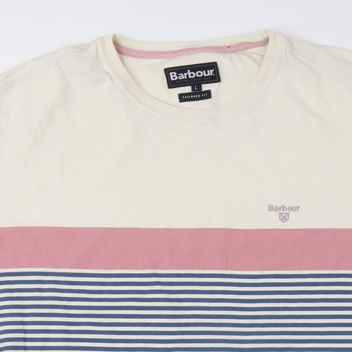 Barbour Men's Ivory Multicoloured L Classic T-Shirt