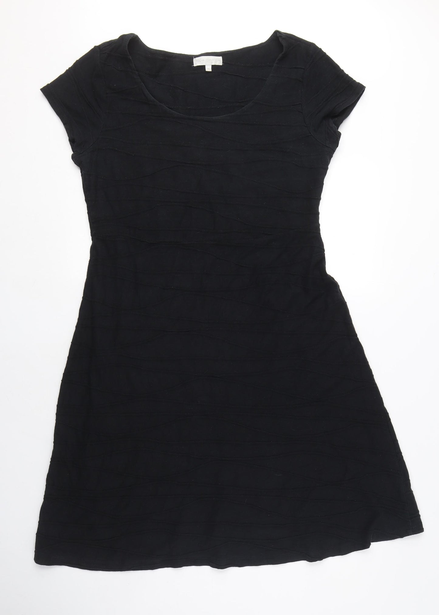 Women's Rocha John Rocha Black Stretch Jersey Skater Dress, M