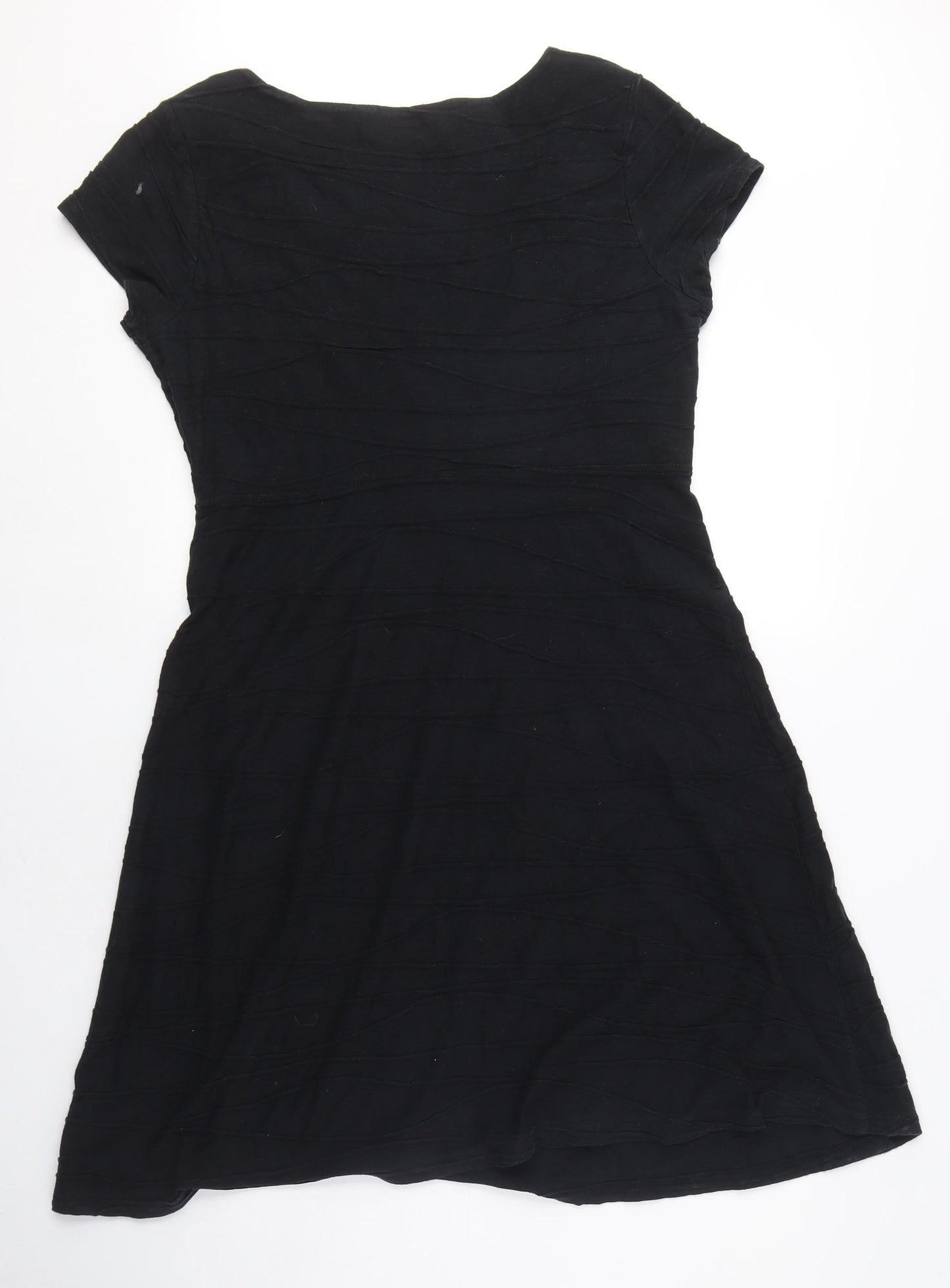 Women's Rocha John Rocha Black Stretch Jersey Skater Dress, M
