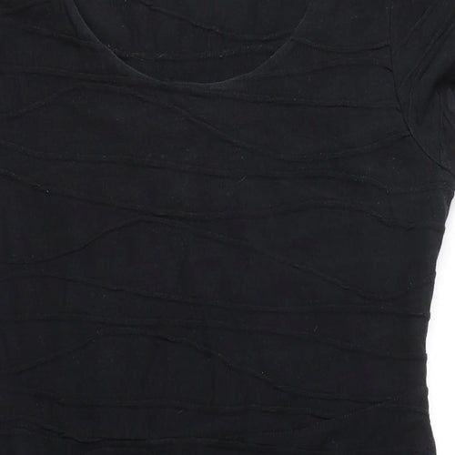 Women's Rocha John Rocha Black Stretch Jersey Skater Dress, M