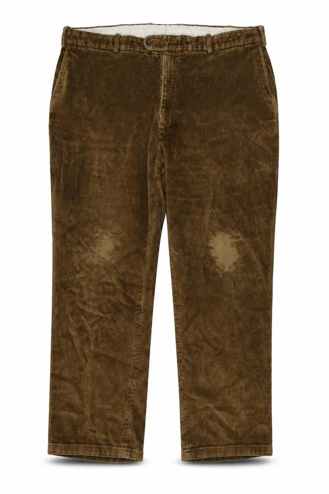 Alpendale Mens Brown Cotton Trousers Size 44 in L28 in Regular Button