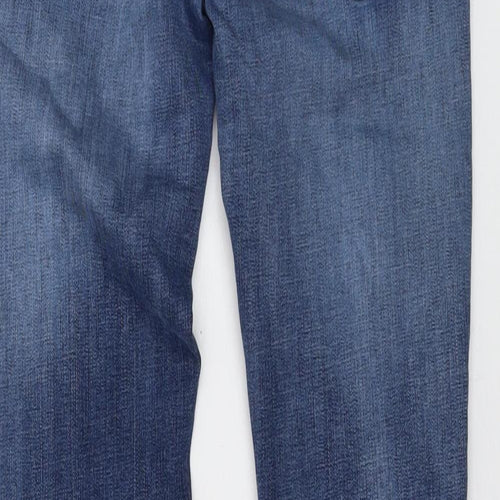 JACK & JONES Mens Blue Cotton Skinny Jeans Size 32 in L34 in Regular Button