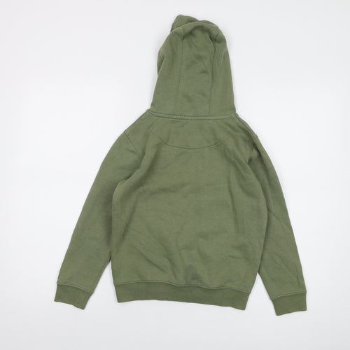 Russell Athletic Boys Green Cotton Pullover Hoodie Size 8-9 Years Pullover - Logo