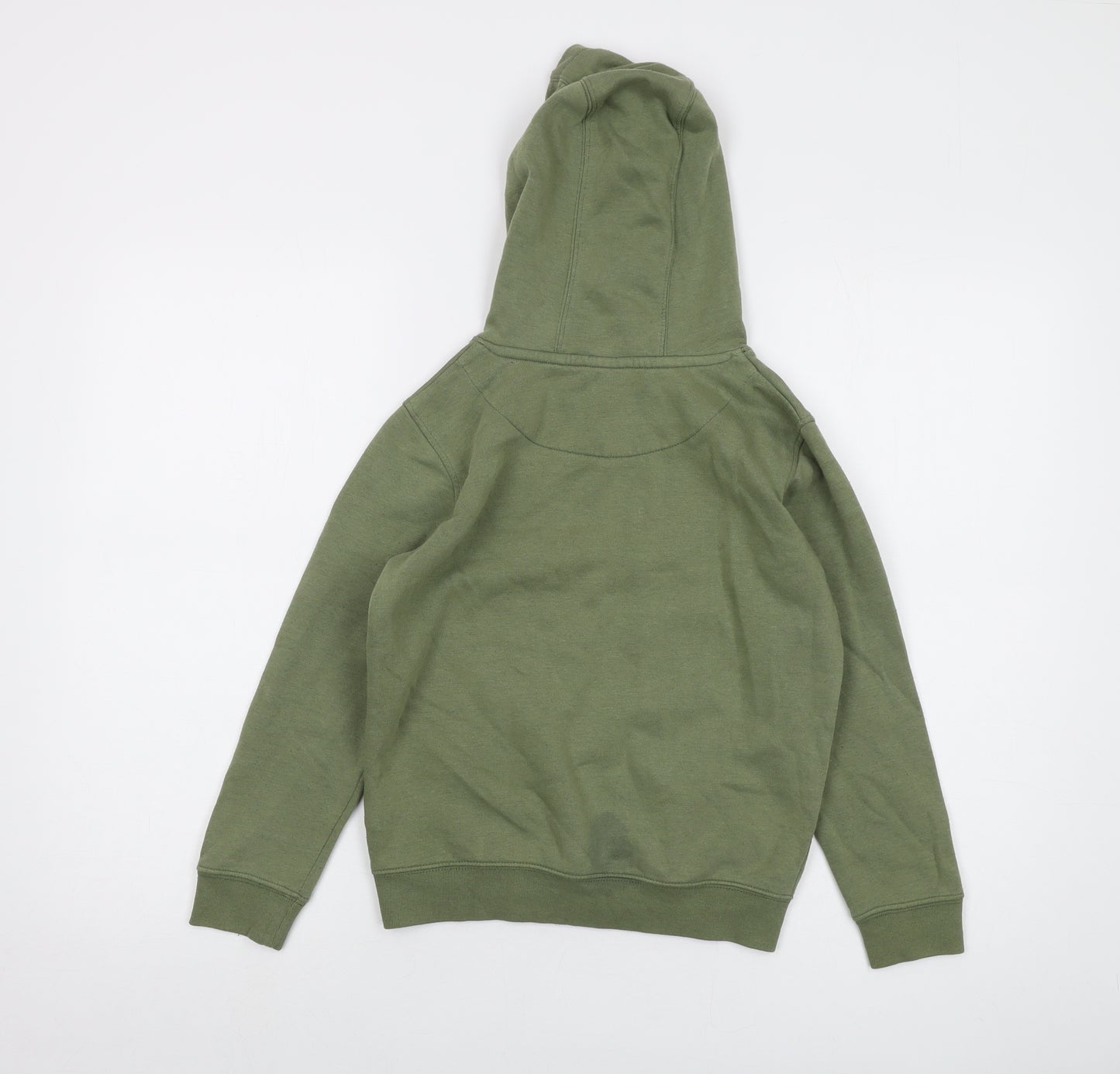 Russell Athletic Boys Green Cotton Pullover Hoodie Size 8-9 Years Pullover - Logo