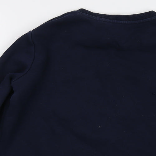 Tommy Hilfiger Womens Blue Cotton Pullover Sweatshirt Size S Pullover - Logo