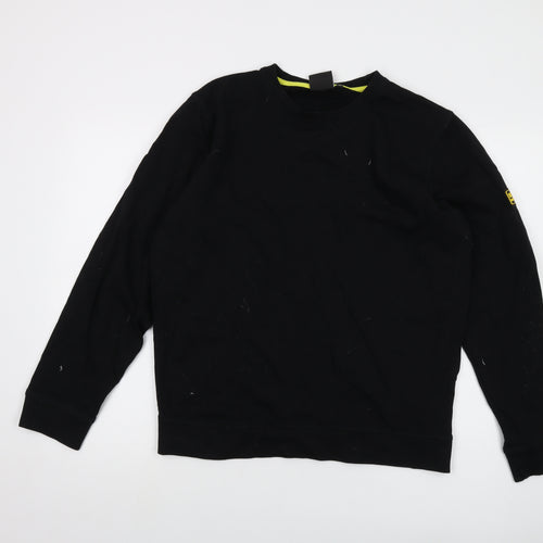 Barbour Mens Black Cotton Pullover Sweatshirt Size L
