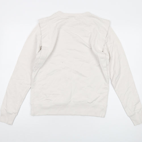 Hush Womens Ivory Cotton Pullover Sweatshirt Size XS Pullover