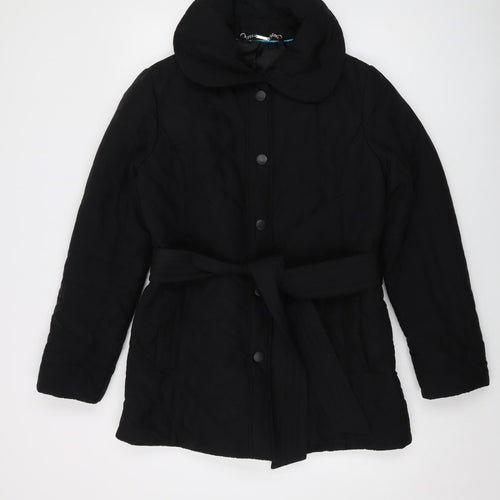 Laura Ashley Womens Black Jacket Size 14 Zip