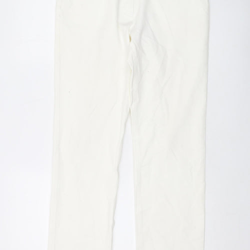 Betty Barclay Womens Ivory Cotton Straight Jeans Size 16 L33 in Regular Button