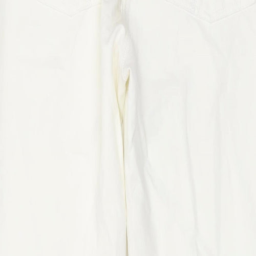 Betty Barclay Womens Ivory Cotton Straight Jeans Size 16 L33 in Regular Button