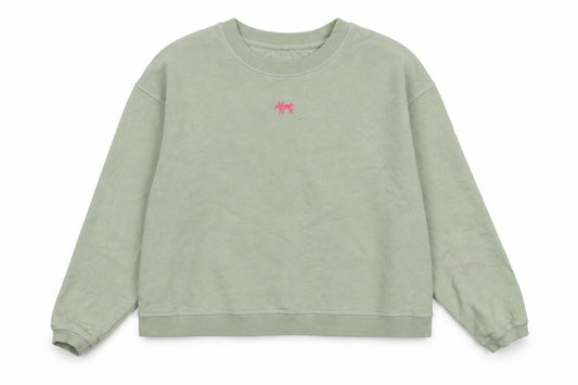 BIMBA Y LOLA Womens Green Cotton Pullover Sweatshirt Size S Pullover